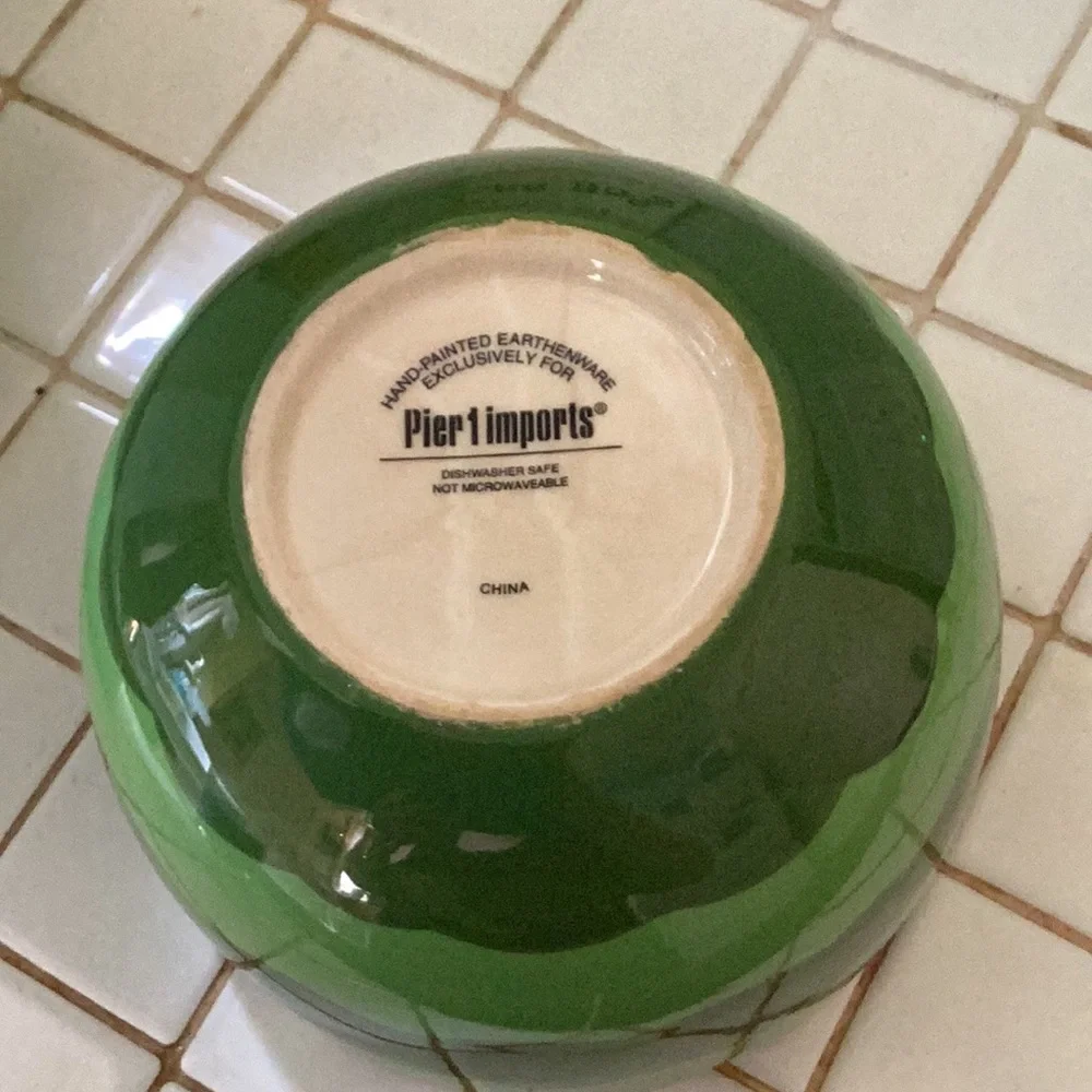 Pier 1 Watermelon Bowl - Red and Green